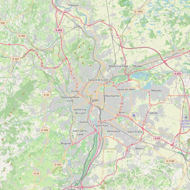 Carte de Villeurbanne et de l'Est lyonnais — zone d'intervention du garage